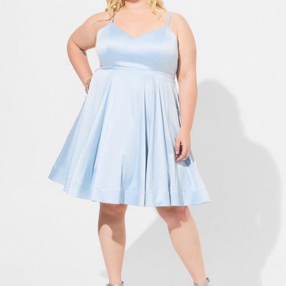 Mini Satin Skater Dress